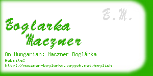 boglarka maczner business card